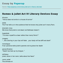 Literary devices in romeo and juliet act 2