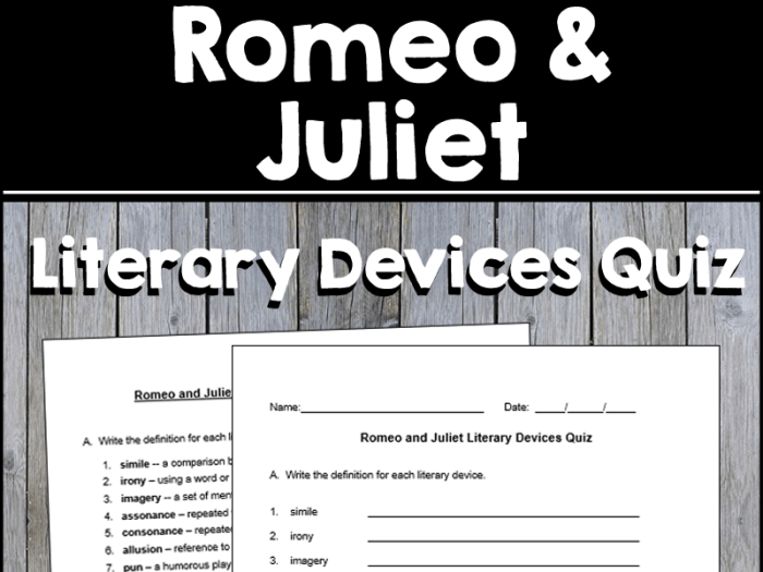 Literary devices in romeo and juliet act 2